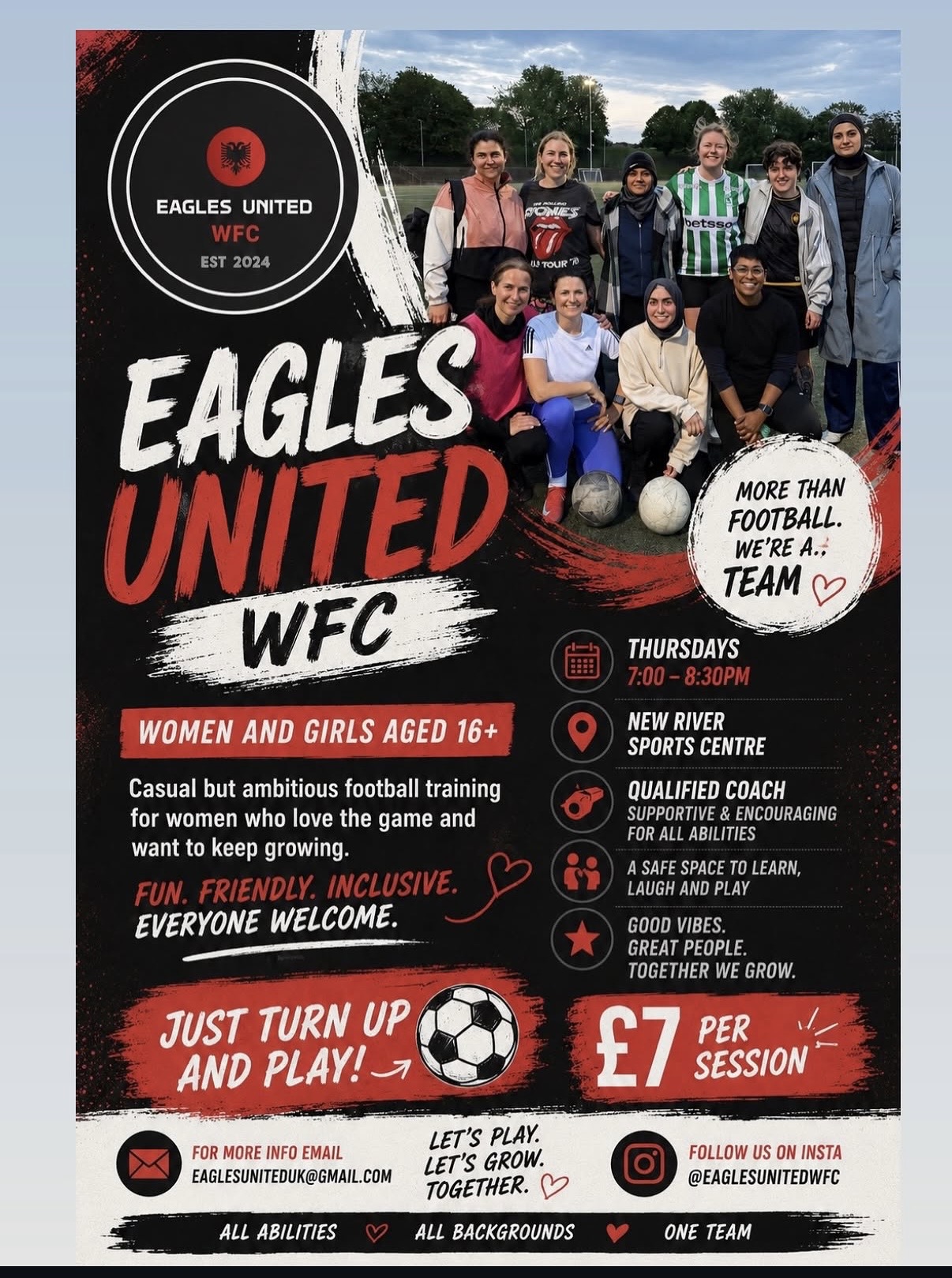 Looking for a womens football team for next season
